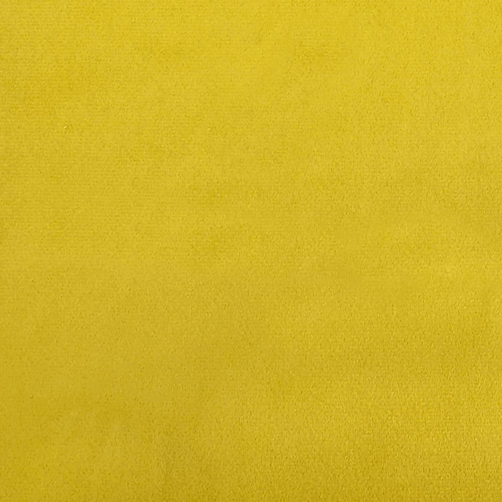 Lit de jour avec lit gigogne jaune 90x200 cm velours