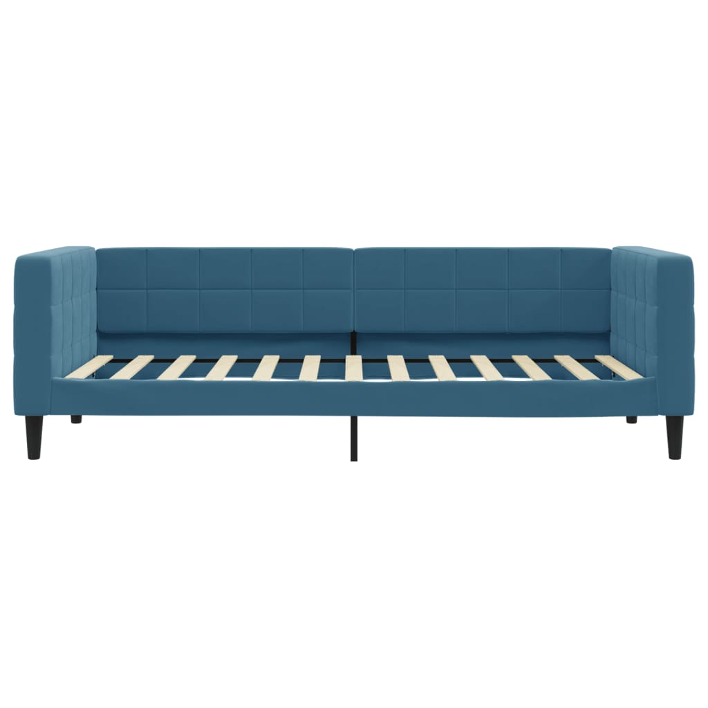 Day bed with trundle without mattress blue 100x200 cm