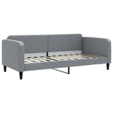 Lit de jour avec matelas gris clair 90x200 cm tissu