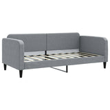 Lit de jour avec matelas gris clair 90x190 cm tissu