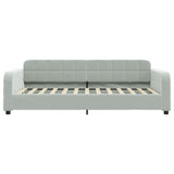 Lit de jour avec matelas gris clair 80x200 cm velours