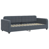 Lit de jour avec matelas gris foncé 80x200 cm velours