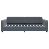 Lit de jour avec matelas gris foncé 80x200 cm velours