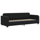 Lit de jour avec matelas noir 80x200 cm velours