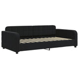 Lit de jour avec matelas noir 100x200 cm velours