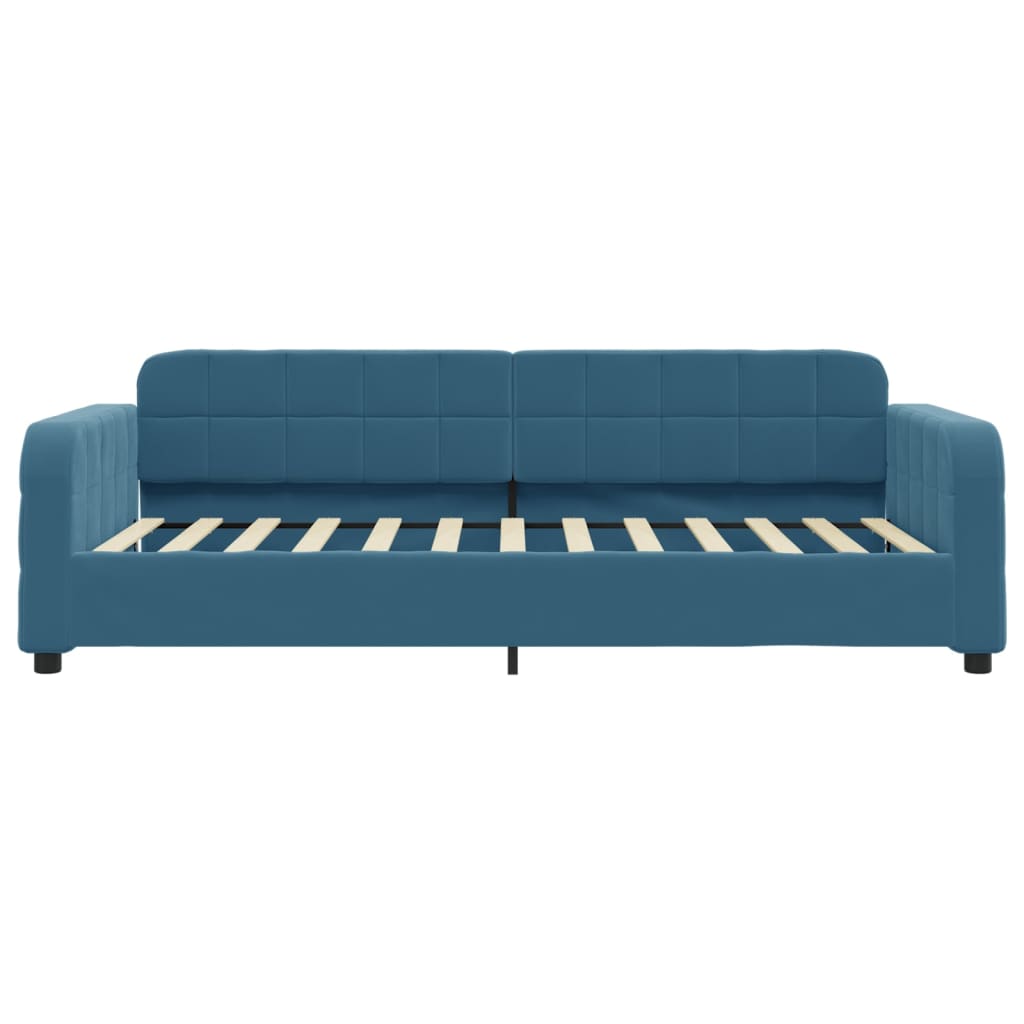 Day bed with trundle without mattress blue 80x200 cm