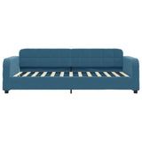 Day bed with trundle without mattress blue 80x200 cm