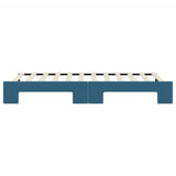 Day bed with trundle without mattress blue 80x200 cm