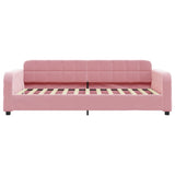 Lit de jour avec gigogne sans matelas rose 90x200 cm