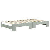 Day bed and trundle bed and light gray mattress 100x200 cm velvet