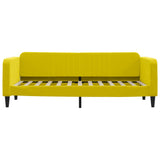 Lit de jour avec matelas jaune 80x200 cm velours