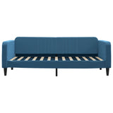 Day bed with blue mattress 90x200 cm velvet