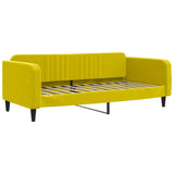 Lit de jour avec matelas jaune 100x200 cm velours