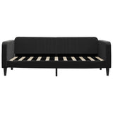 Lit de jour avec matelas noir 90x190 cm velours