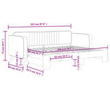 Day bed with trundle without mattress 80x200 cm