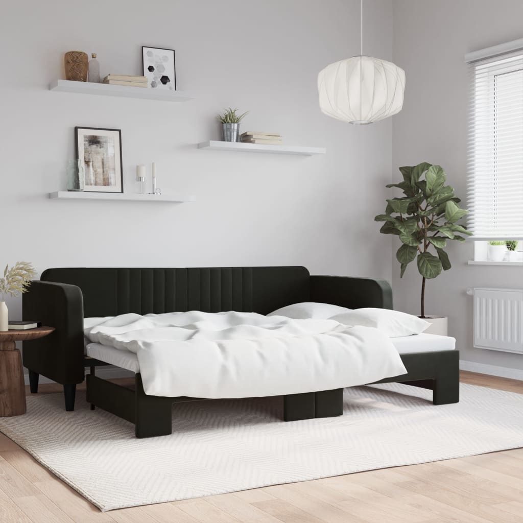 Day bed with trundle without mattress 80x200 cm