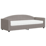 Lit de jour avec matelas taupe 80x200 cm tissu