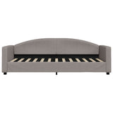 Lit de jour avec matelas taupe 80x200 cm tissu