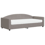 Lit de jour avec matelas taupe 90x200 cm tissu