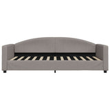 Lit de jour avec matelas taupe 90x200 cm tissu