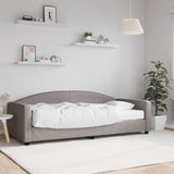 Lit de jour avec matelas taupe 90x200 cm tissu