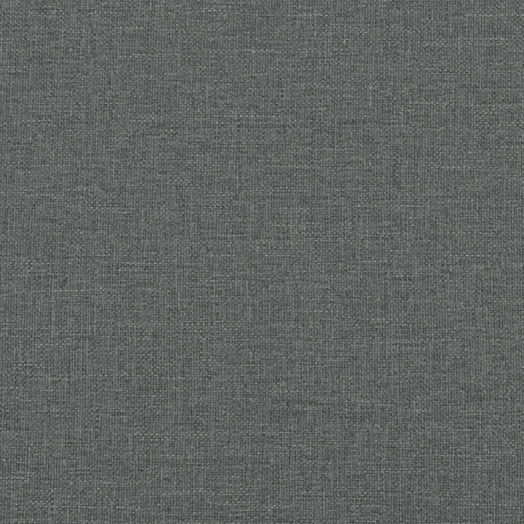 Lit de jour avec gigogne et matelas gris foncé 90x190 cm tissu