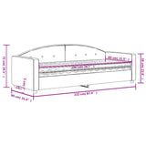 Lit de jour avec matelas bleu 80x200 cm velours