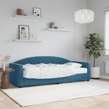 Lit de jour avec matelas bleu 80x200 cm velours