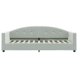 Lit de jour avec matelas gris clair 80x200 cm velours