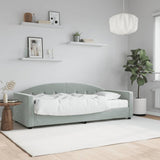 Lit de jour avec matelas gris clair 80x200 cm velours