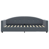 Lit de jour avec matelas gris foncé 80x200 cm velours