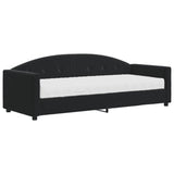 Lit de jour avec matelas noir 80x200 cm velours