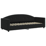 Lit de jour avec matelas noir 80x200 cm velours