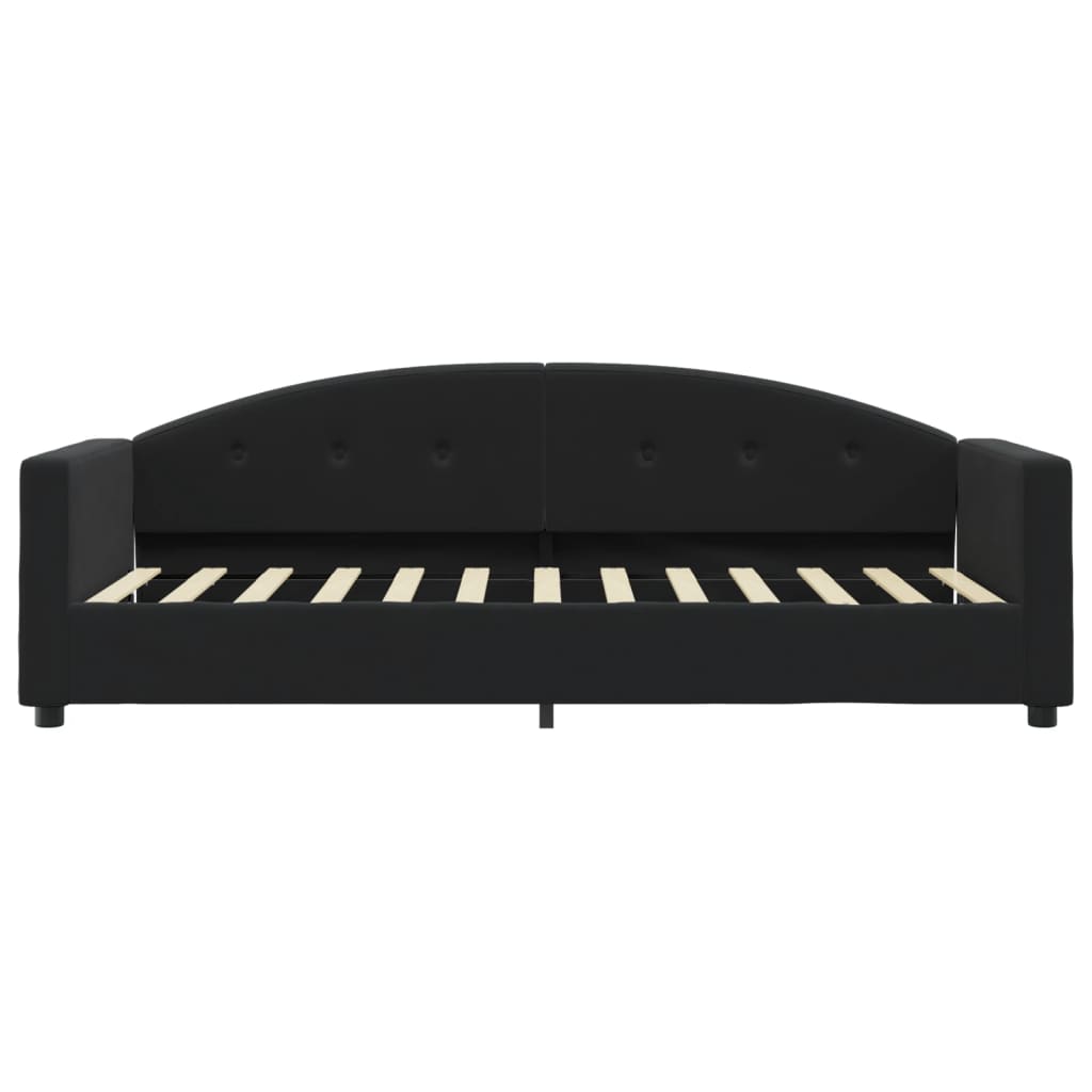 Lit de jour avec matelas noir 80x200 cm velours