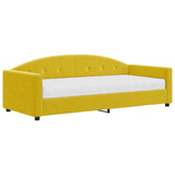 Lit de jour avec matelas jaune 90x200 cm velours