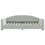 Lit de jour avec matelas gris clair 100x200 cm velours