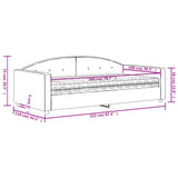 Lit de jour avec matelas vert foncé 100x200 cm velours