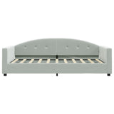 Lit de jour avec matelas gris clair 90x190 cm velours