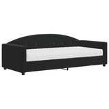 Lit de jour avec matelas noir 90x190 cm velours