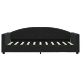 Lit de jour avec matelas noir 90x190 cm velours