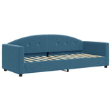 Day bed with trundle without mattress blue 80x200 cm