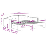 Day bed with trundle without mattress 80x200 cm