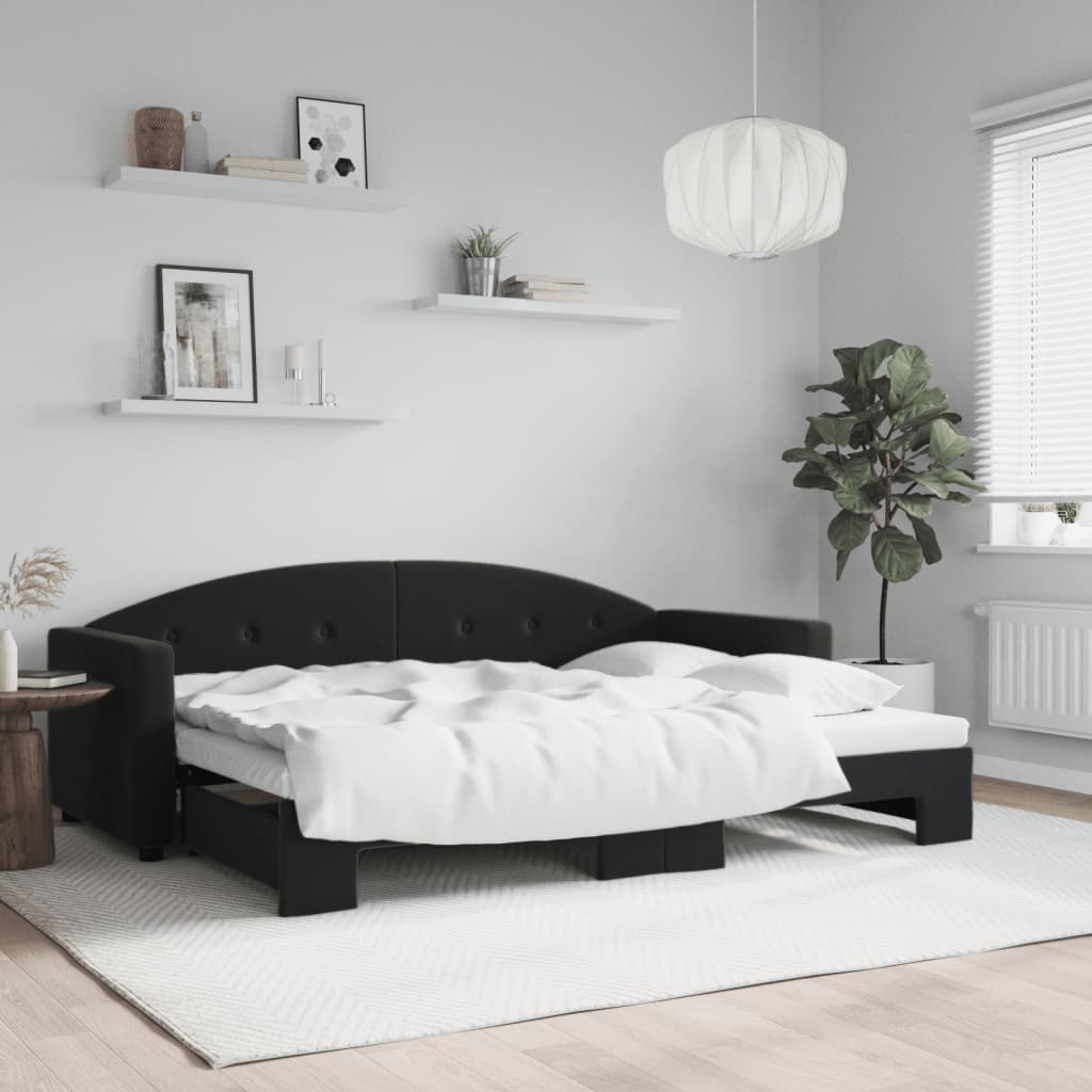 Day bed with trundle without mattress 80x200 cm