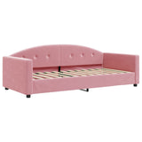 Lit de jour avec gigogne sans matelas rose 90x200 cm