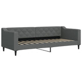 Lit de jour avec matelas gris foncé 80x200 cm tissu