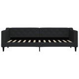 Lit de jour avec matelas noir 80x200 cm tissu