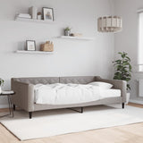 Lit de jour avec matelas taupe 100x200 cm tissu