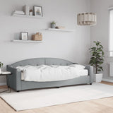 Lit de jour avec matelas gris clair 80x200 cm tissu