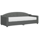 Lit de jour avec matelas gris foncé 80x200 cm tissu