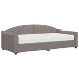 Lit de jour avec matelas taupe 90x200 cm tissu